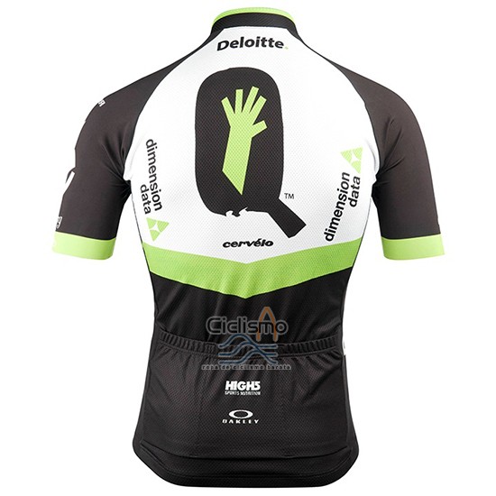 Dimension Data Ropa Ciclismo Culotte Corto 2017 Mangas Cortas Verde y Negro